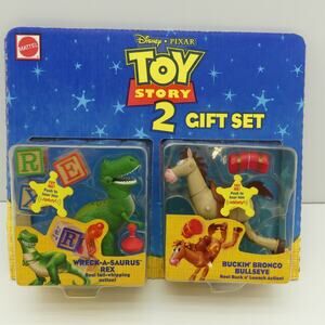 Disney Pixar Toy Story 2 Gift Set Rex & Bullseye Mattel Vintage Toys 1999